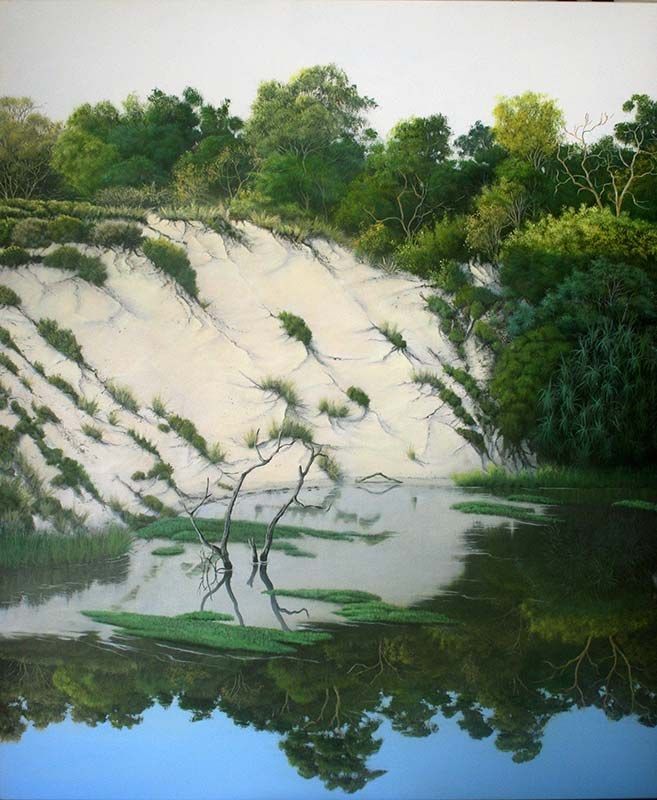 Tidal Creek Dune, acrylic on canvas, by James Ainslie