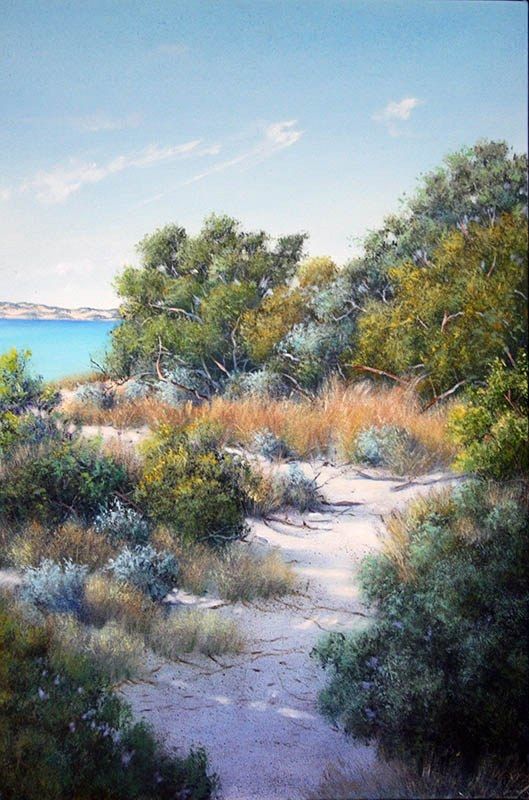 Bush Track, acrylic on canvas, by James Ainslie