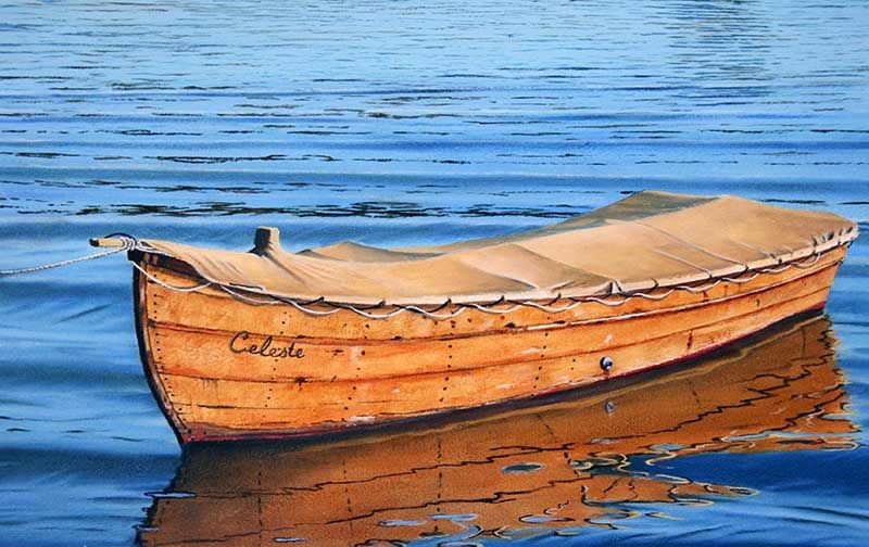 Celeste, acrylic on Arches paper, by James Ainslie