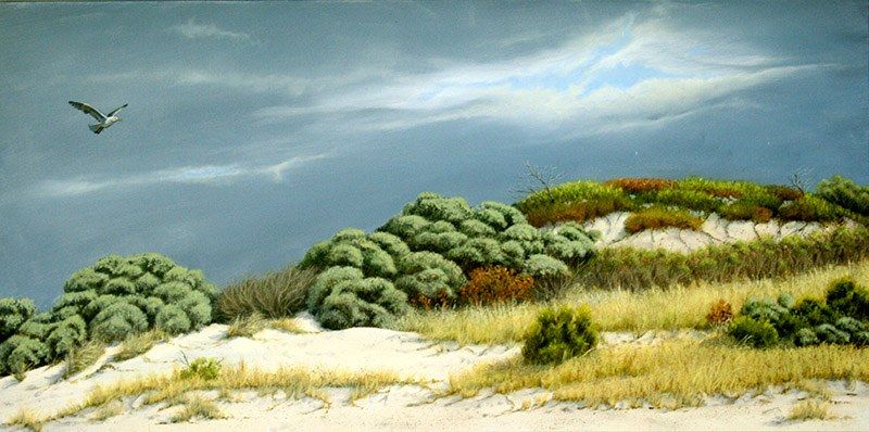 A Break in the Clouds, acrylic on canvas, by James Ainslie