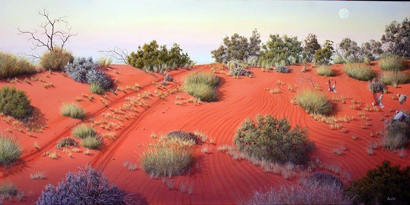Fading Light, acrylic on canvas, by James Ainslie